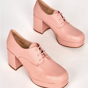 Intentionally Blank ALBANY PLATFORM OXFORD Pink SHOES $195